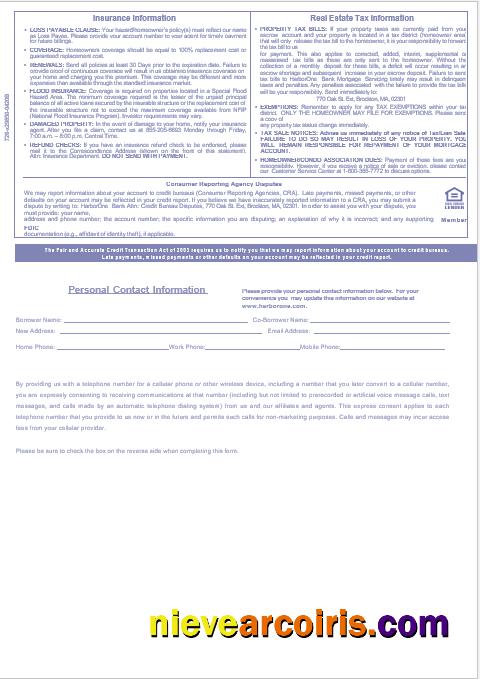 USA HarborOne Bank mortgage statement, 3 pages 3